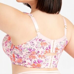 Floral Print Plunge Butterfly Bra